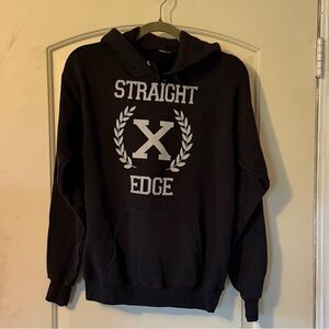 Black Straight Edge Hoodie